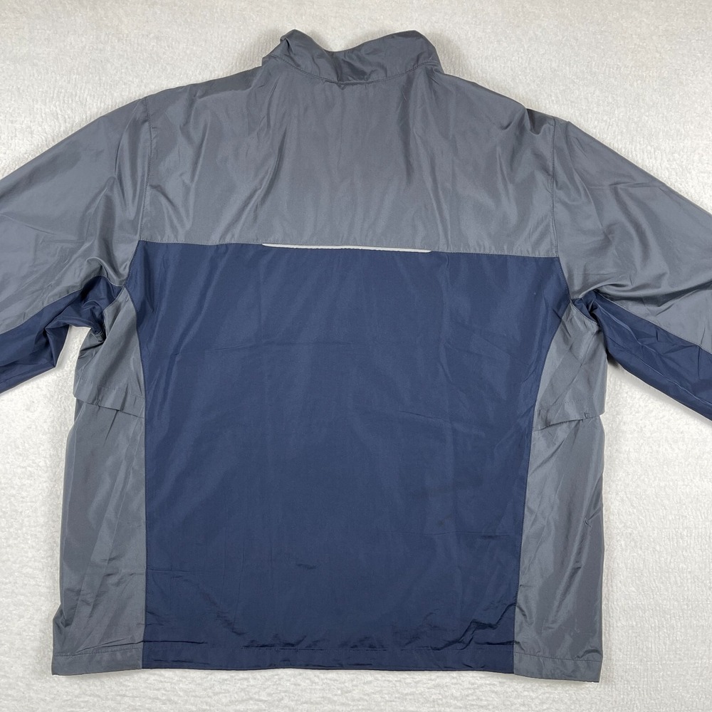BG Jacket Mens XXL Blue Gray Full‎ Zip Vented Windbreaker Automotive Mechanic - Picture 4 of 16